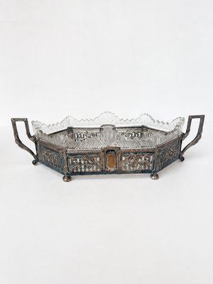 French, maker unknown · Silver-Plated Cut-Glass Jardinière — view 1