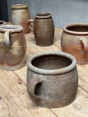 Töpfe aus Steingut, Frankreich, 1900er, 12er Set bei Pamono kaufen
