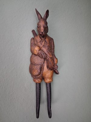 Black Forest Hunting-Wall Rabbit, 1980s for sale at Pamono