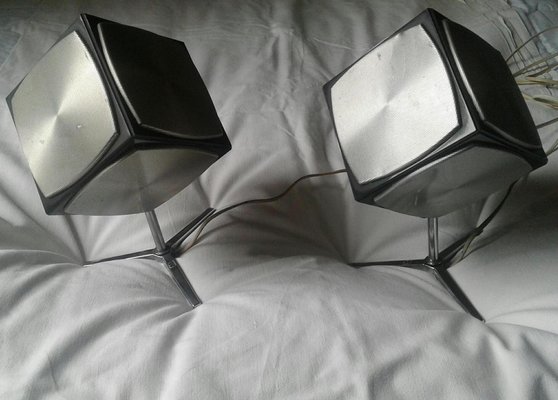 Mid Century Audiorama Hifi 700 Cubic Speakers By Jacob Jensen Set