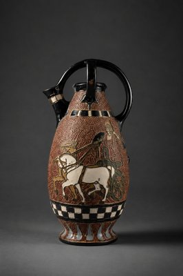 Czechoslovak Secessionist · Ceramic Ewer with Chariot — view 2