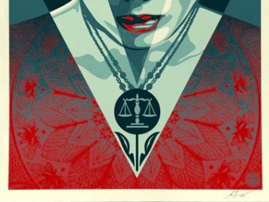【TokyoShow】Shepard Fairey (OBEY)シルクスクリーン Shepard Fairey (OBEY), Justice Woman, Silkscreen for sale at Pamono