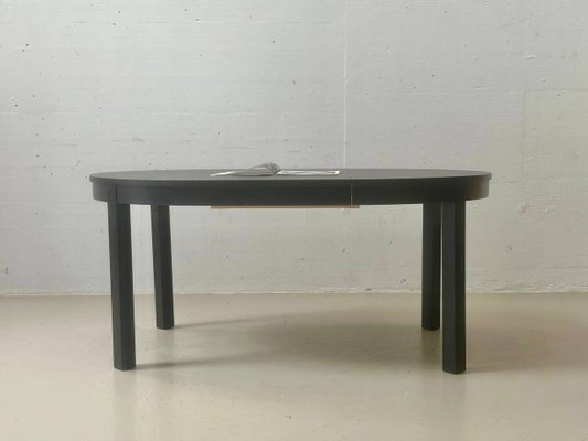 Ausziehbarer Bjorsta Esstisch in Schwarz-Braun von Ikea bei Pamono kaufen