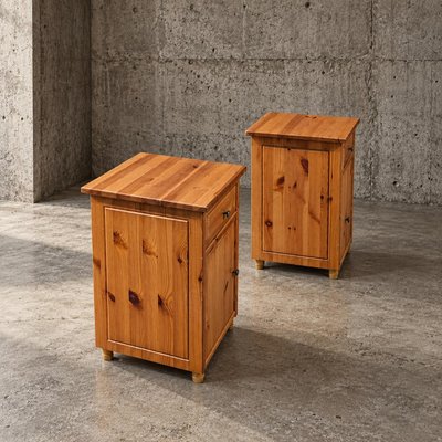 Leksvik Bedside Table with Drawer and Cupboard with Left and Right