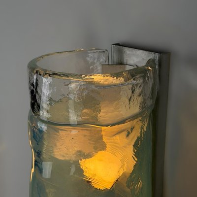 Giusto Toso Ice Glass Sconces for Toso Selezione, 1970s, Set of 2
