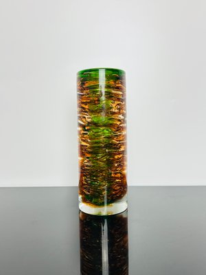 Model 6823 Uranium Art Glass Whirlpool Vase by František Vízner