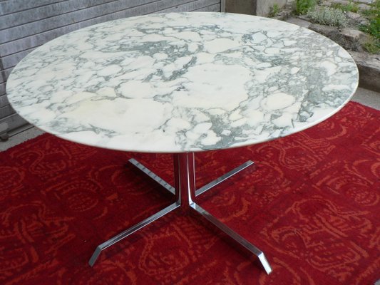 Marble Chrome Table By Florence Knoll For Roche Bobois 1970s Marble Chrome Table By Florence Knoll For Roche Bobois