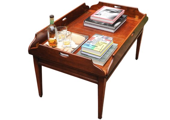 Campaign Butlers Couchtisch aus Mahagoni & Messing von Kennedy Furniture für Harrods bei Pamono kaufen