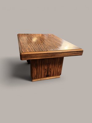 Art Deco Dining Room Set in Makassar Ebony, 1930, Set of 3 for