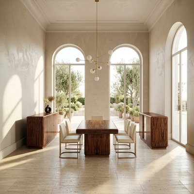 Art Deco Dining Room Set in Makassar Ebony, 1930, Set of 3 for