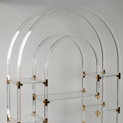 Vintage Acrylic Glass Shelf by Charles Hollis Jones, 1970s for