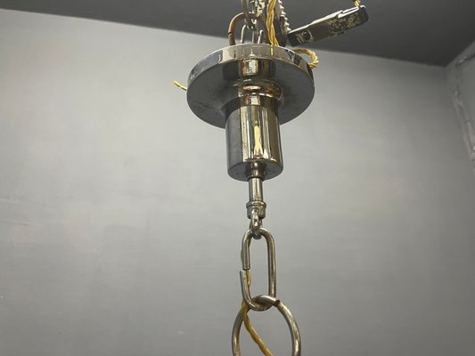 Vintage Space Age Chrome 13-Light Chandelier attributed to