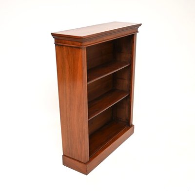 Antique Victorian Open Bookcase in Walnut, 1870 for sale at Pamono