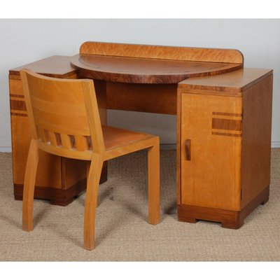 Vintage English Wooden Desk, 1930s for sale at Pamono