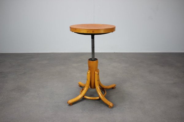 Vintage Adjustable Piano Stool by Tatra Furniture, Czechoslovakia