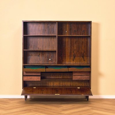 Danish Santos Rosewood Bookshelf from Omann Jun A/S, 1950 for sale