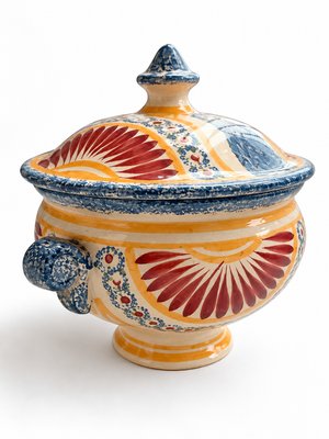 Jacques Le Tanneur for Dax · Polychrome Covered Bowl — view 3