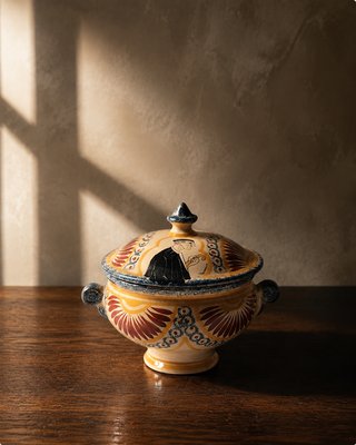 Jacques Le Tanneur for Dax · Polychrome Covered Bowl — view 2