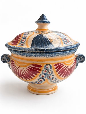 Jacques Le Tanneur for Dax · Polychrome Covered Bowl — view 1