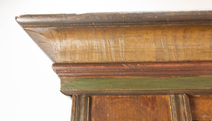 Late 18th Century Swiss Painted Wedding Pine Armoire for sale at