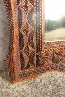 19th Century Tramp Art Mirror for sale at Pamono