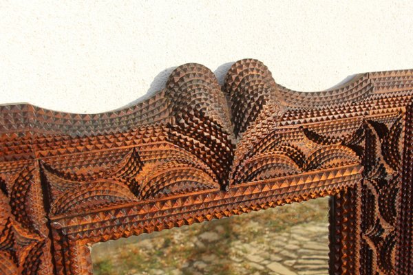 19th Century Tramp Art Mirror for sale at Pamono