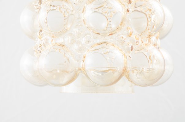 Bubble Glass Pendant Lamps attributed to Helena Tynell & Heinrich