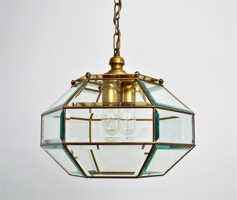 Vintage Italian Glass Brass Pendant Lamp 1960s For At Pamono Vintage Italian Glass Brass Pendant Lamp