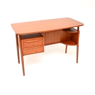 Vintage Danish Teak Desk by Gunnar Nielsen for Tibergaard, 1960s