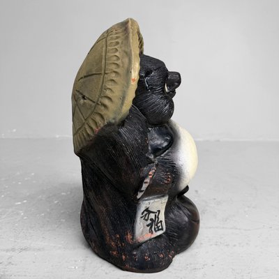 Japanese Shōwa Shigaraki Ware Tanuki Statue, 1960s for sale at Pamono