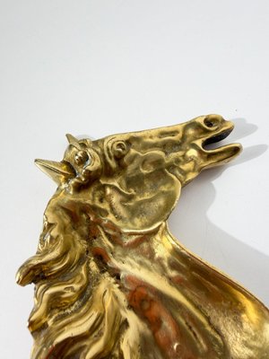 Mid-Century Modern Sculptural Brass Horse Head Ashtray, 1970s for