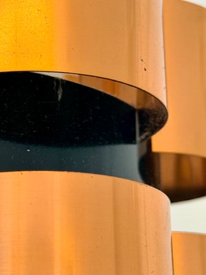 Vintage Copper and Black Pendant Lamp attributed to Werner Schou