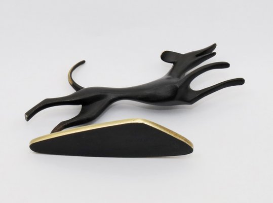 Hagenau Hunting Dog in Brass, 1920s for sale at Pamono