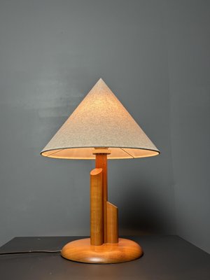 Mid-Century Modern Scandinavian Pine Skyscraper Table Lamp, 1970s