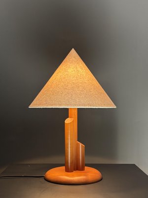 Mid-Century Modern Scandinavian Pine Skyscraper Table Lamp, 1970s