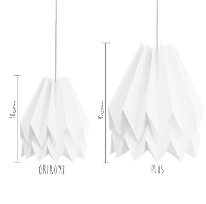white origami lampshade