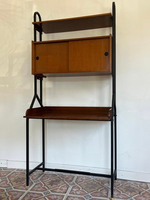 Freistehendes Wandregal mit Schreibtisch, 1960er bei Pamono kaufen