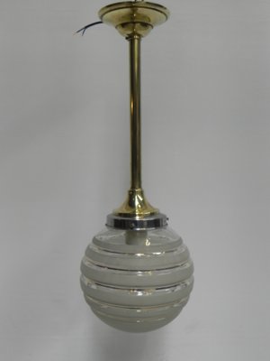 Art Deco Hanging Lamp With Gl Globe Br Ar For At Art Deco Hanging Lamp With Gl Globe Br Ar 1