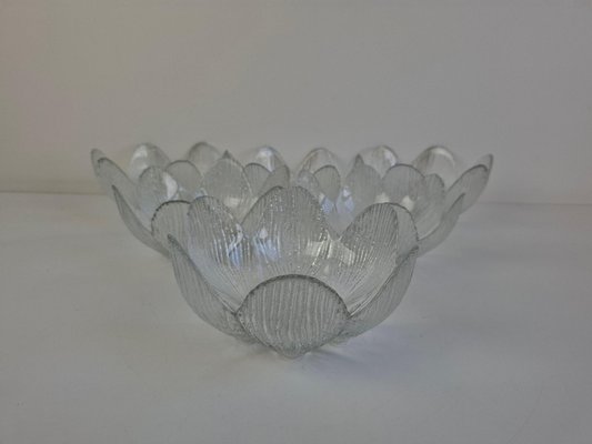 Böhmische Dessertschalen aus Glas in Blumen-Optik, 1960er, 6er Set bei Pamono kaufen