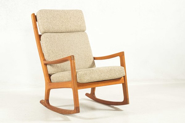 Highback Rocking Chair By Ole Wanscher For Peter Jeppesen 1960s Highback Rocking Chair By Ole Wanscher For Peter Jeppesen 1960s 1