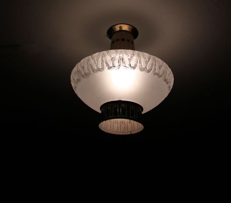 Scandinavian Flush Mount Ceiling Light By Birger Dahl For Sonnico