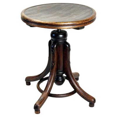 Art Deco Adjustable Piano Stool from Fischel, Former