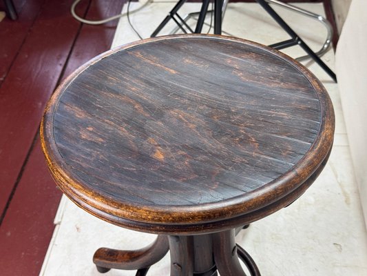 Art Deco Adjustable Piano Stool from Fischel, Former
