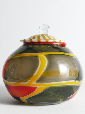 Großes Studio Glasgefäß mit Deckel von Ragnar Klenell, Schweden, 2012 bei Pamono kaufen