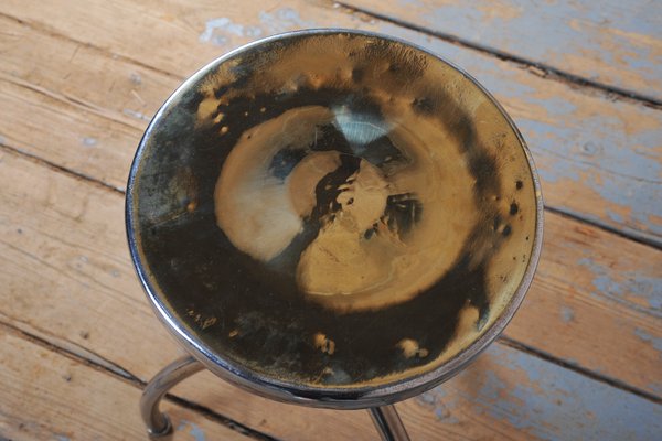 Czech Bauhaus Piano Stool in Chrome-Plated Steel, 1930s for sale