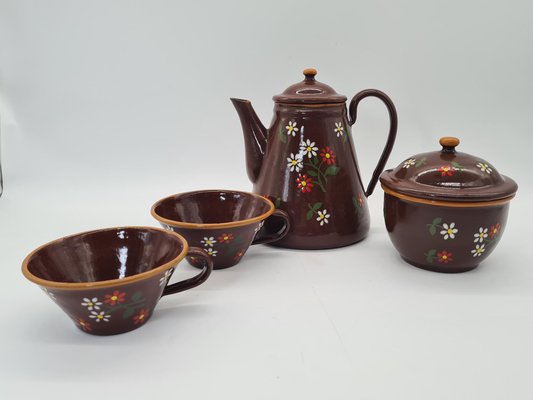 Vintage Teekanne, Zuckerdose & Tassen, 1960er, 4er Set bei Pamono kaufen