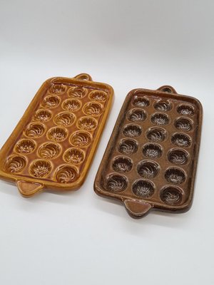 Vintage Backformen aus Keramik, 1960er, 2er Set bei Pamono kaufen