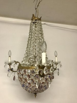 Vintage Italian Crystal Chandelier For, Antique Italian Crystal Chandelier