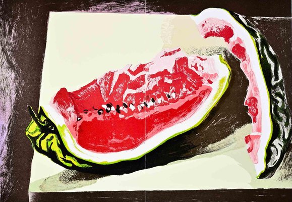 Renato Guttuso, Watermelon, 1982, Lithograph for sale at Pamono