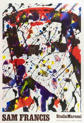 Lithograph Exhibition Poster from Sam Francis, 1983 for sale at Pamono